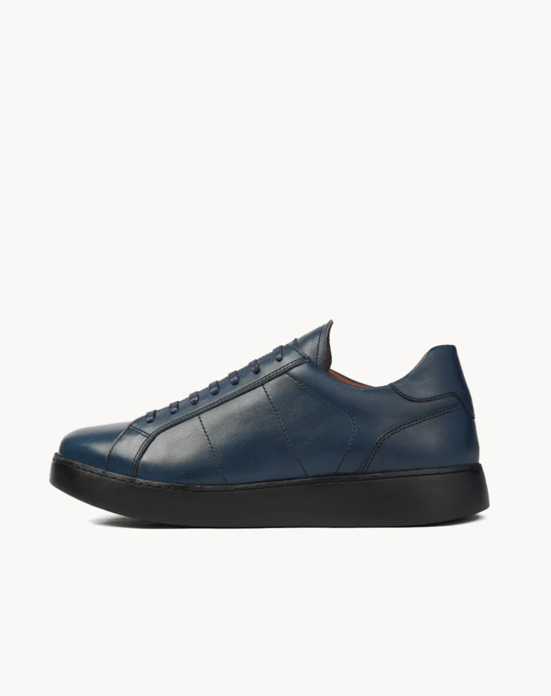 Men's Leather Lace Up Platform Sneakers