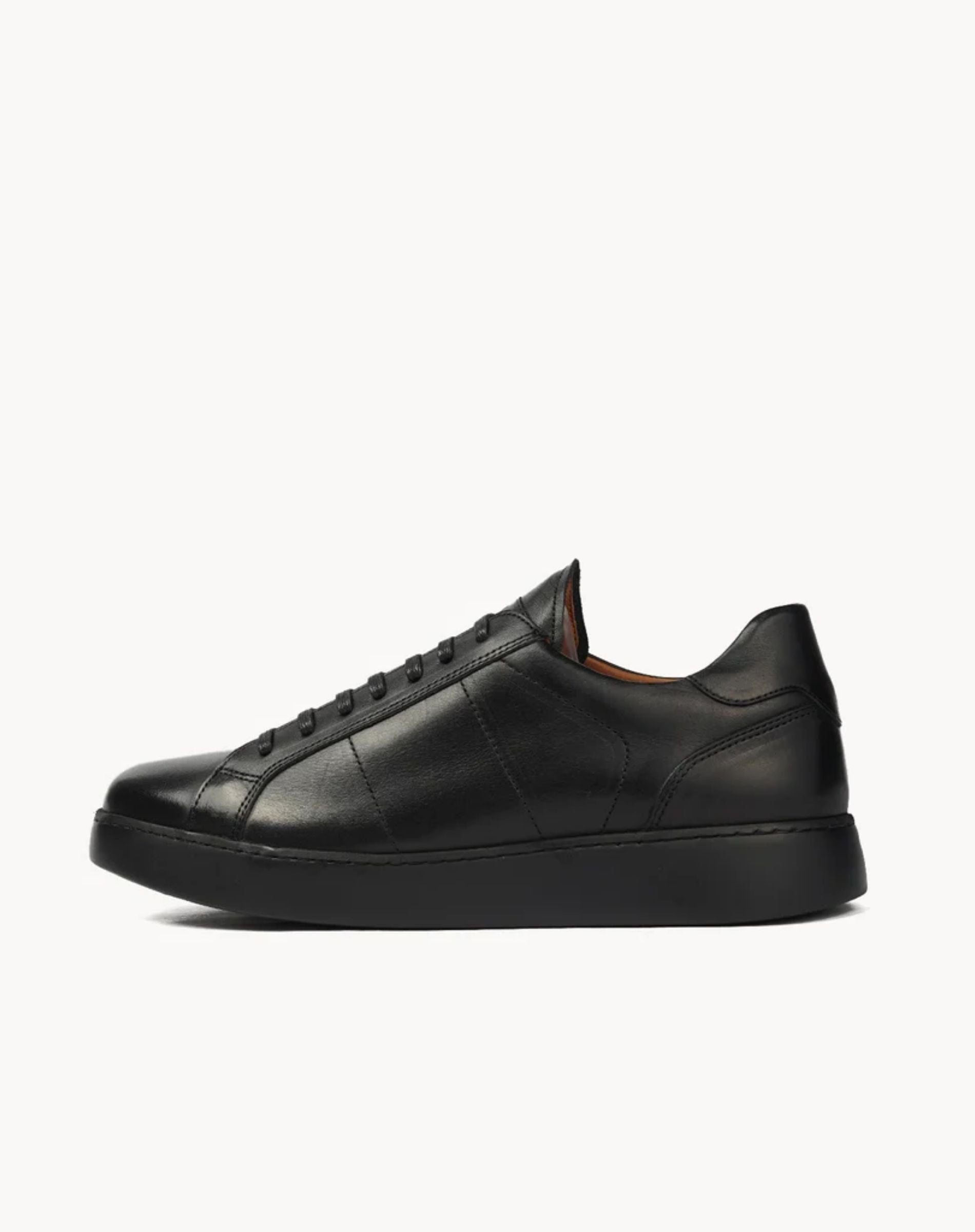 Men's Leather Lace Up Platform Sneakers
