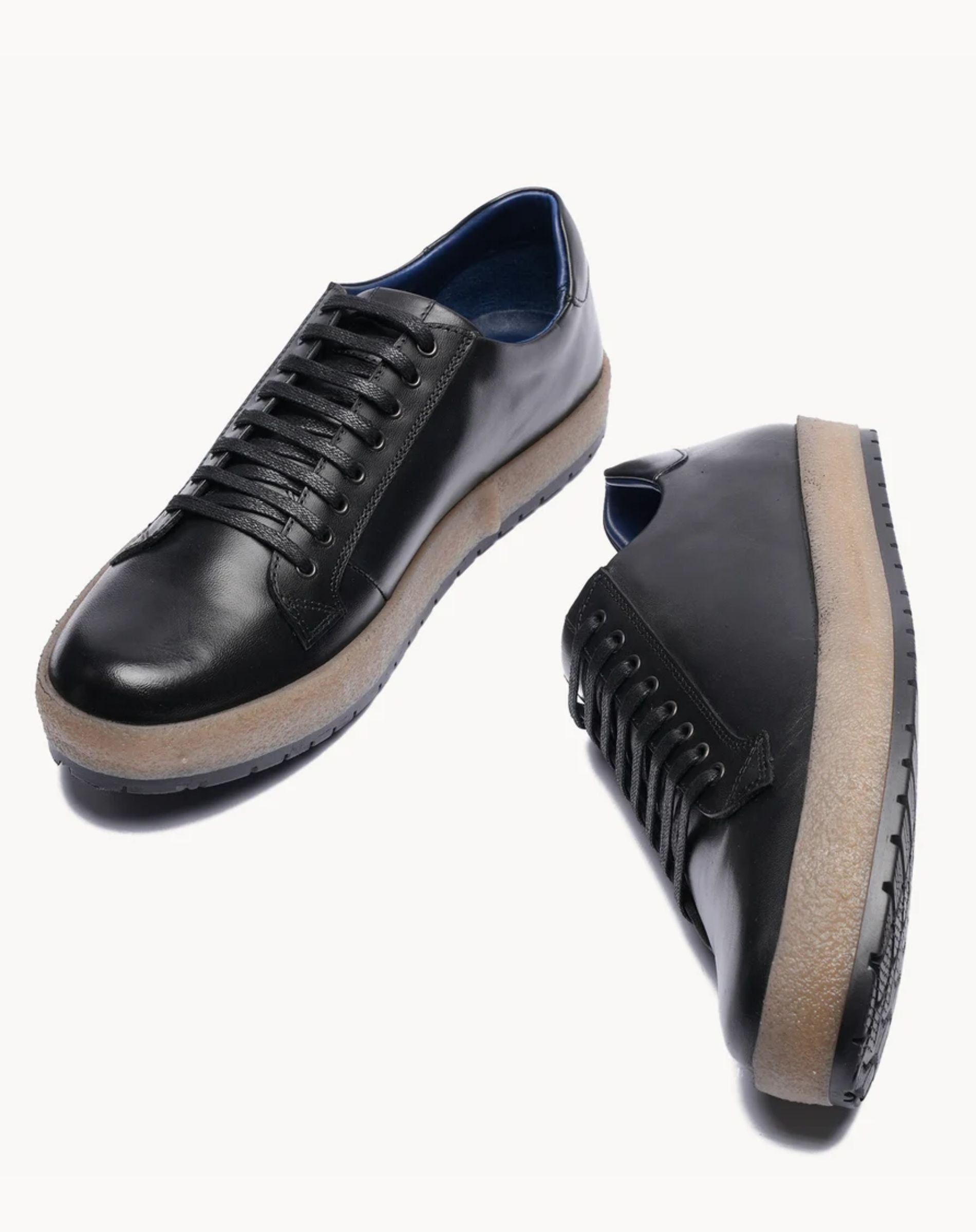 Men's Leather Platform Sneakers Casual Shoes