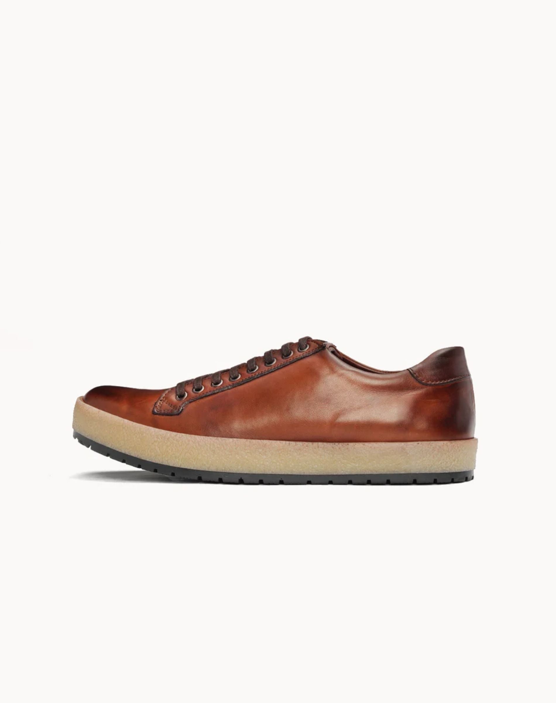 Men's Leather Platform Sneakers Casual Shoes