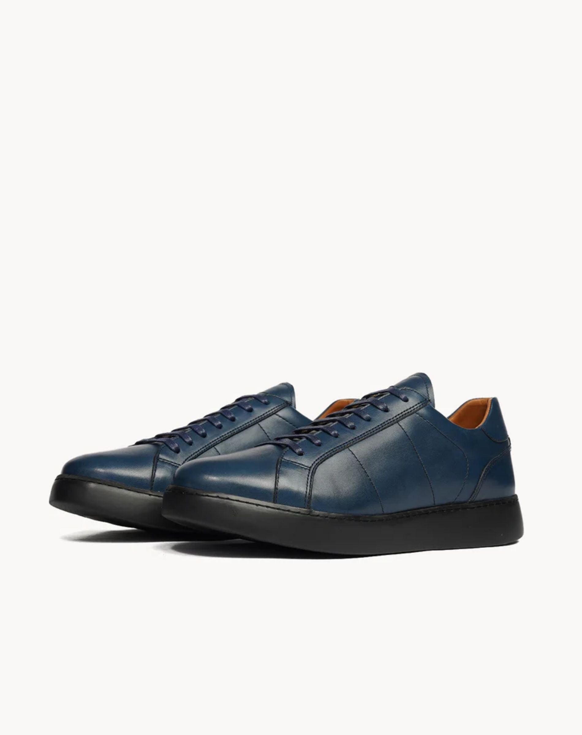 Men's Leather Lace Up Platform Sneakers