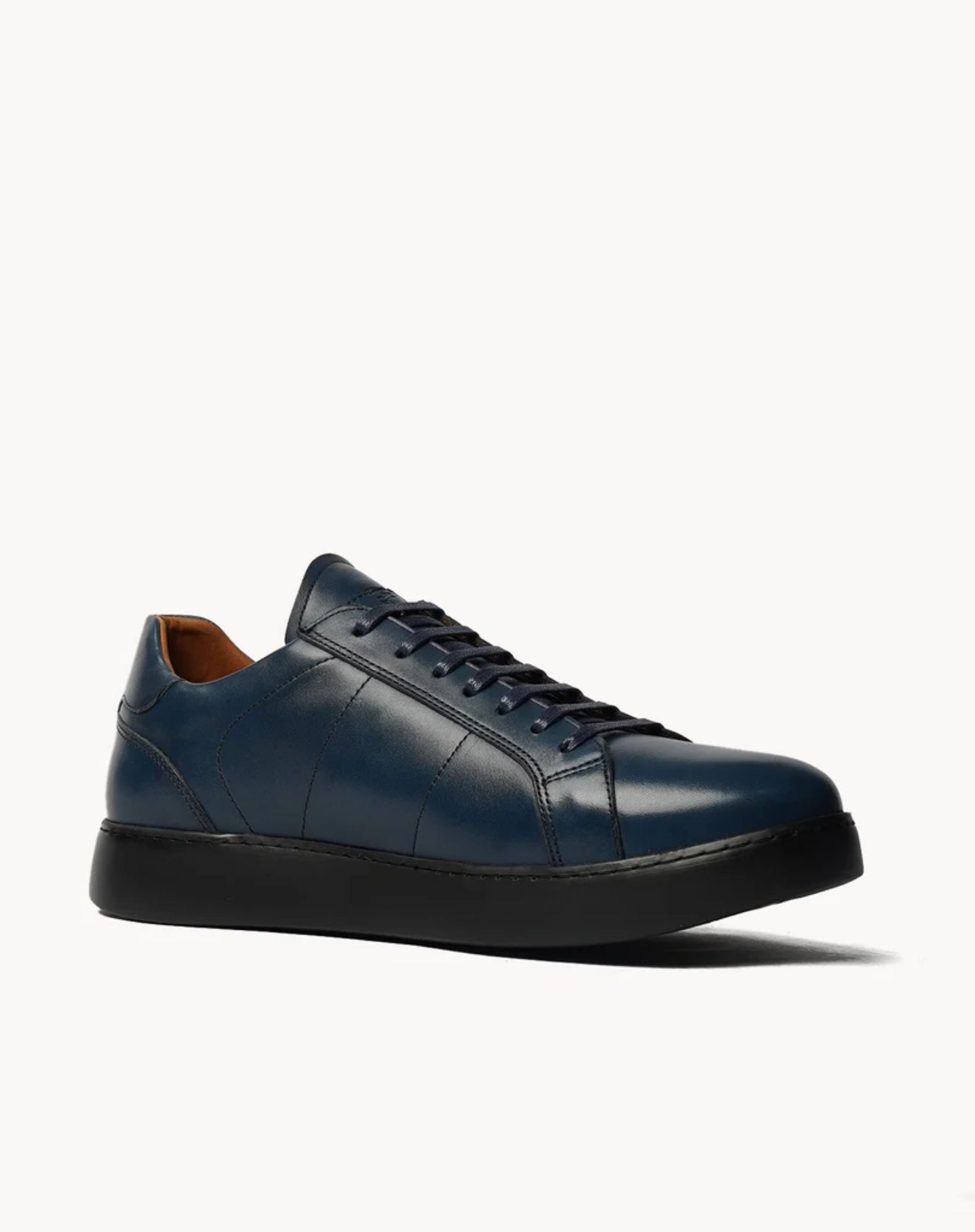Men's Leather Lace Up Platform Sneakers